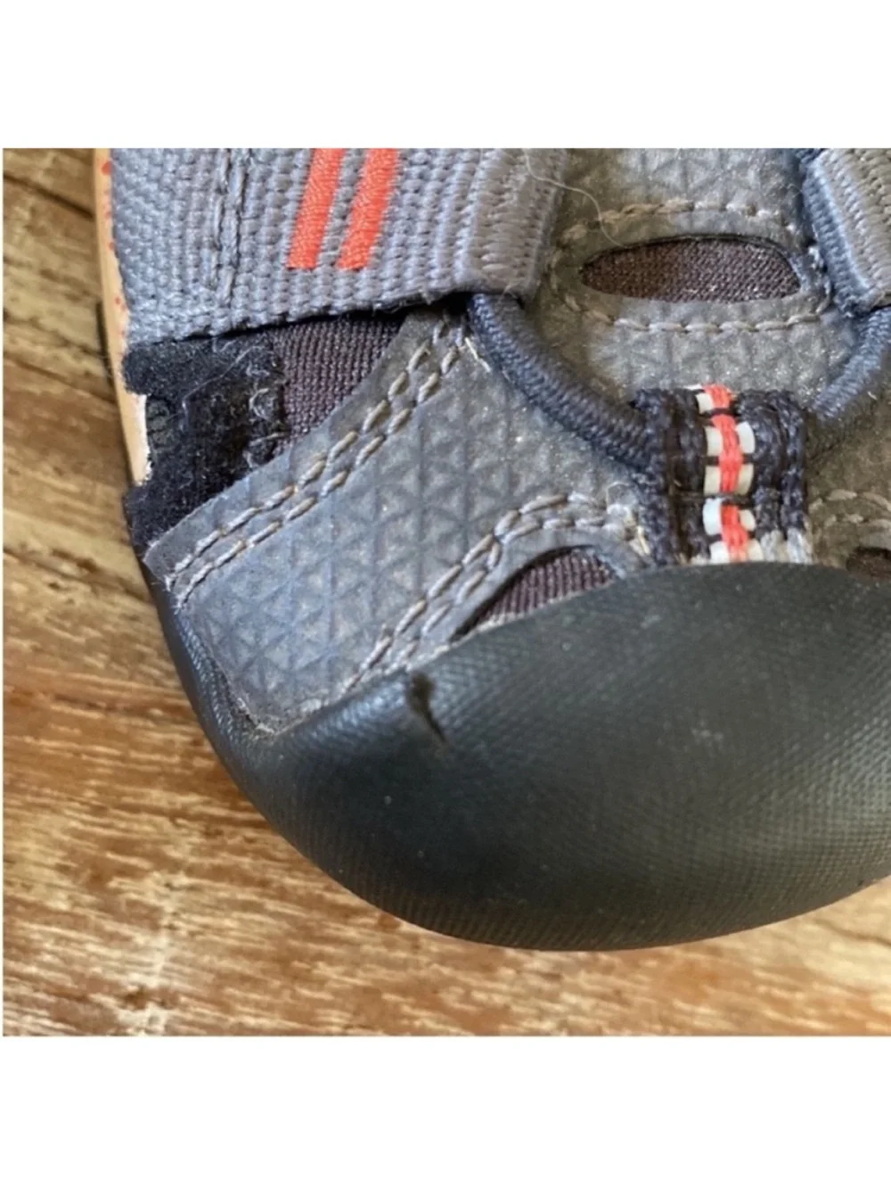 Keen Gray Sandal with Orange Accents